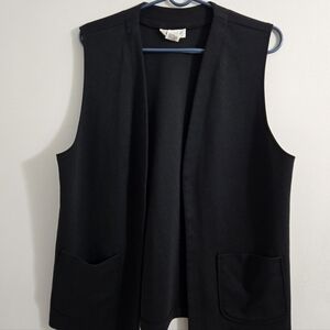 Devo Black Sleeveless Vest with Pockets